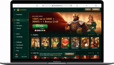 how to register in Casinia casino